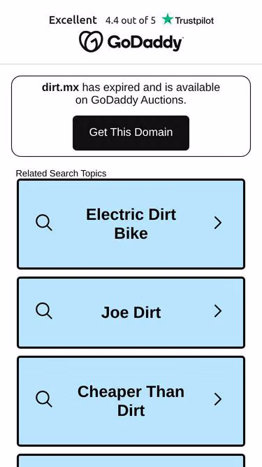 Screenshot of dirt.mx