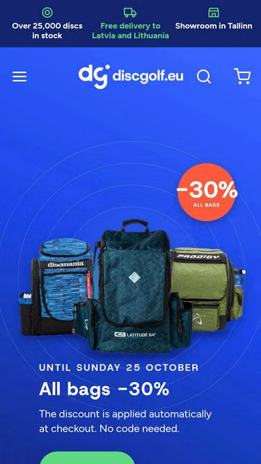 Screenshot of discgolf.eu