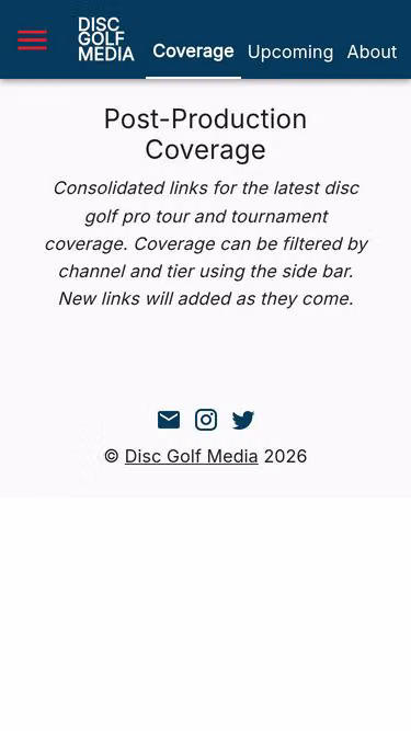 Screenshot of discgolf.media
