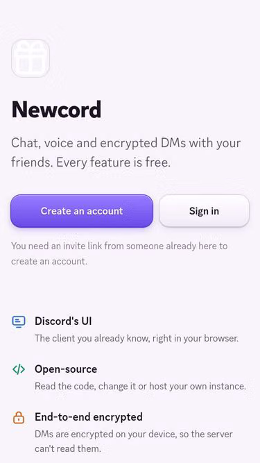 Screenshot of discord.kim