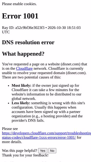 Screenshot of disnet.com
