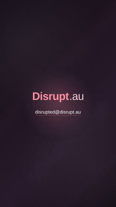 Screenshot of disrupt.au