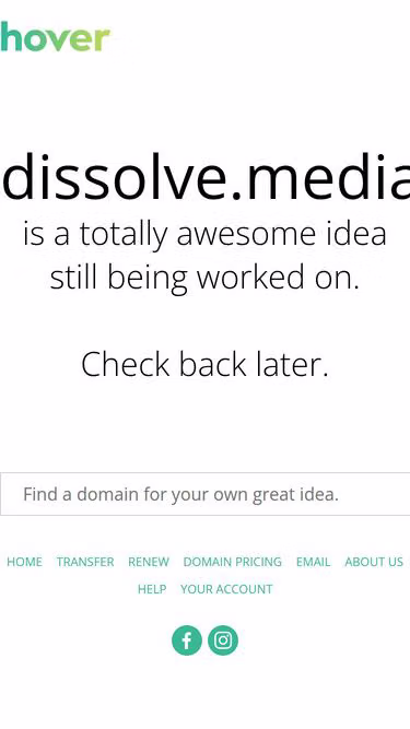 Screenshot of dissolve.media