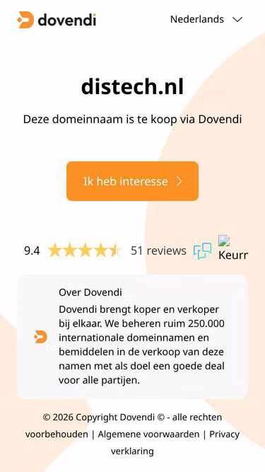 Screenshot of distech.nl
