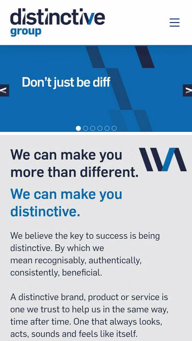 Screenshot of distinctive.marketing