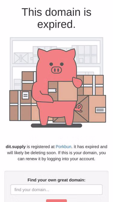 Screenshot of dit.supply