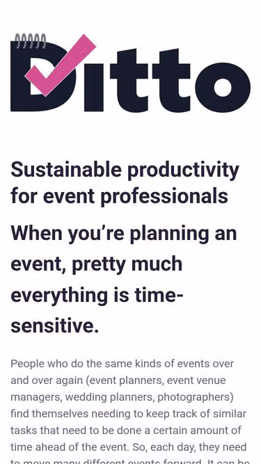 Screenshot of ditto.events