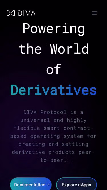Screenshot of diva.finance