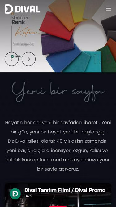 Screenshot of dival.com.tr