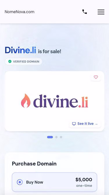Screenshot of divine.li