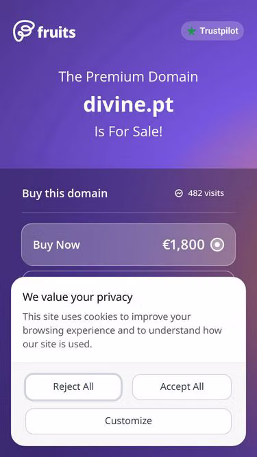 Screenshot of divine.pt