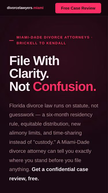 Screenshot of divorcelawyers.miami