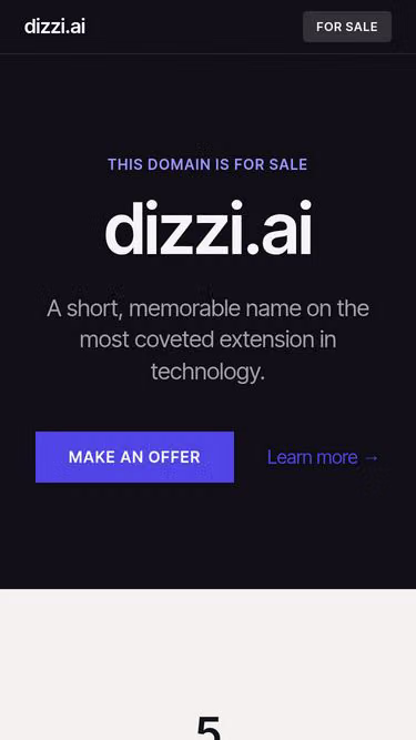 Screenshot of dizzi.ai