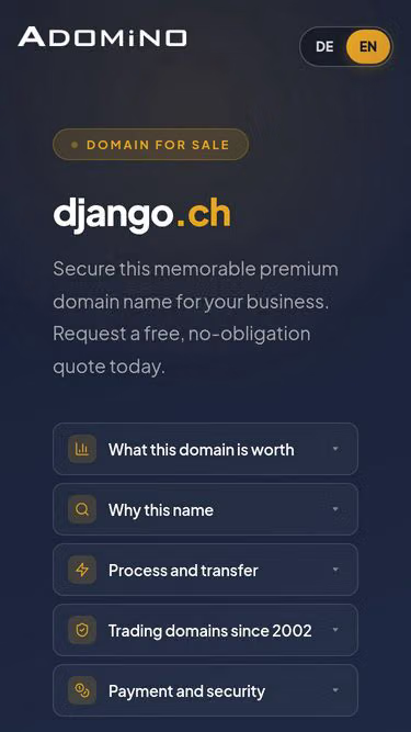 Screenshot of django.ch