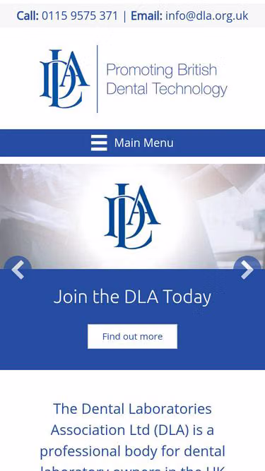 Screenshot of dla.org.uk