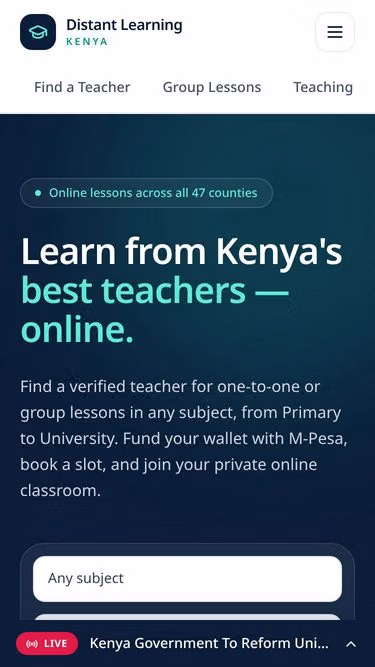 Screenshot of dlk.co.ke