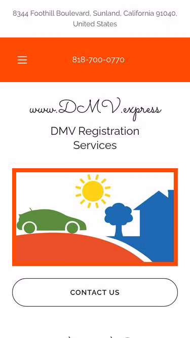 Screenshot of dmv.express