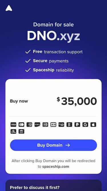Screenshot of dno.xyz