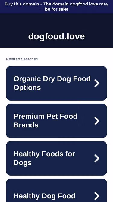 Screenshot of dogfood.love