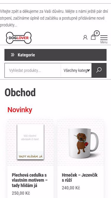 Screenshot of doglover.cz