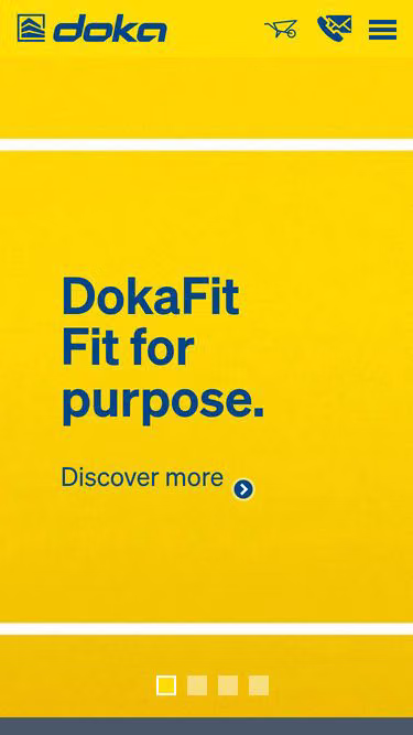 Screenshot of doka.co.za