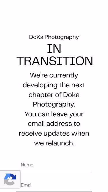 Screenshot of doka.photography