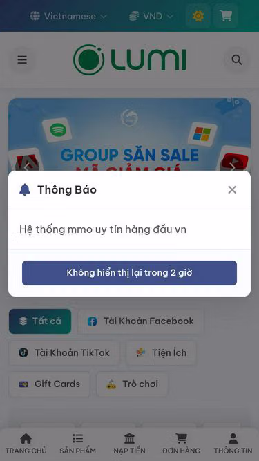Screenshot of dolive.vn