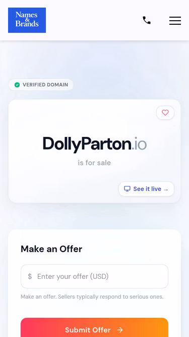 Screenshot of dollyparton.io