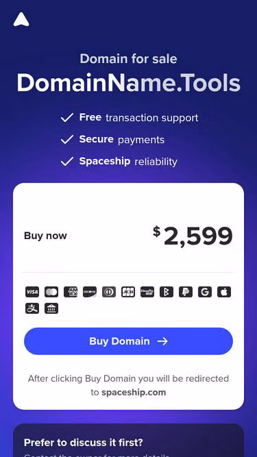 Screenshot of domainname.tools