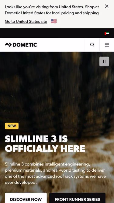 Screenshot of dometic.ae