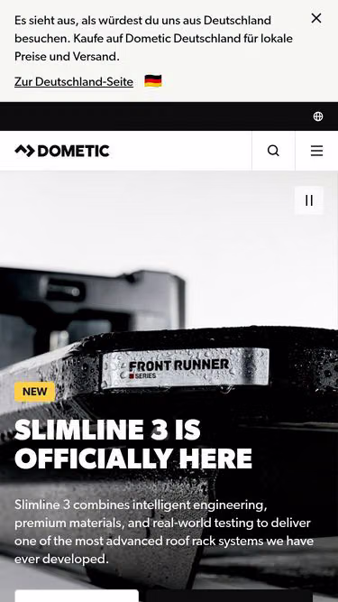 Screenshot of dometic.biz