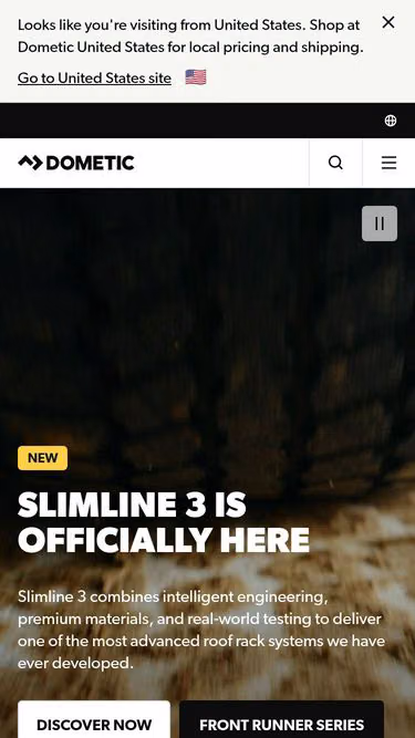 Screenshot of dometic.fi