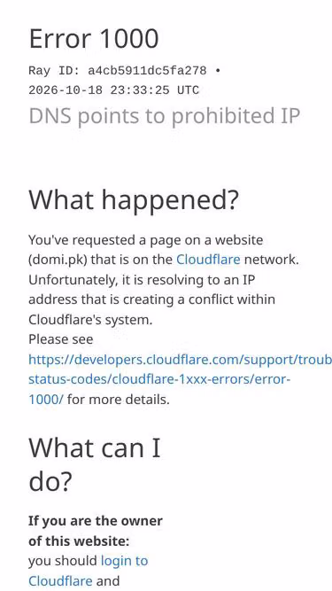 Screenshot of domi.pk