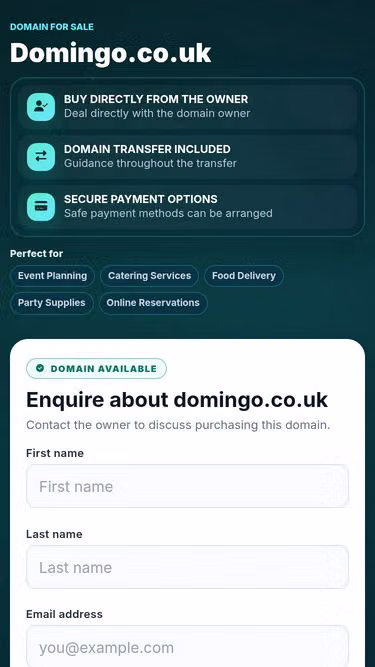 Screenshot of domingo.co.uk