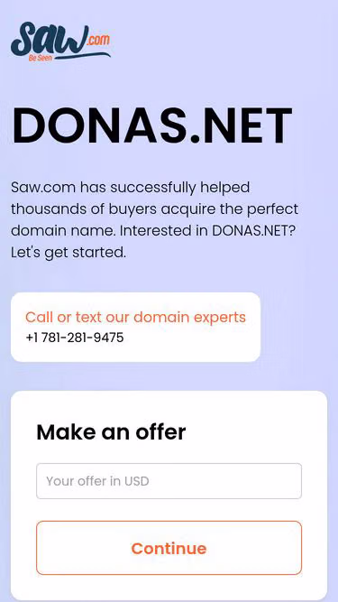 Screenshot of donas.net