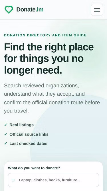 Screenshot of donate.im