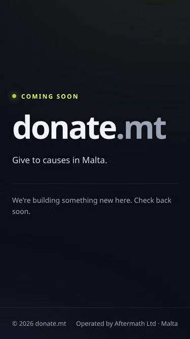 Screenshot of donate.mt
