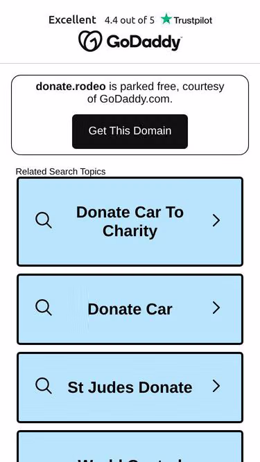Screenshot of donate.rodeo