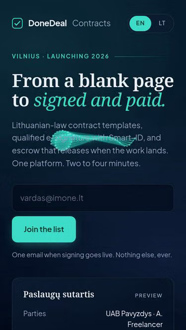 Screenshot of donedeal.lt