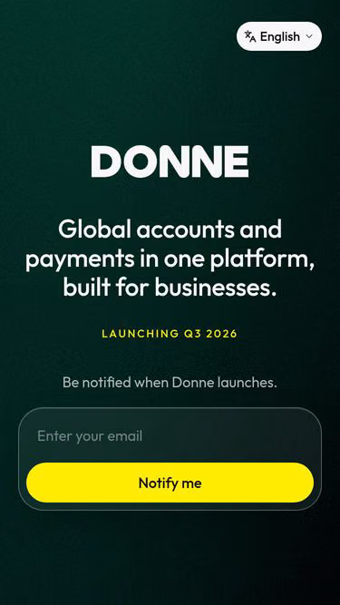 Screenshot of donne.finance