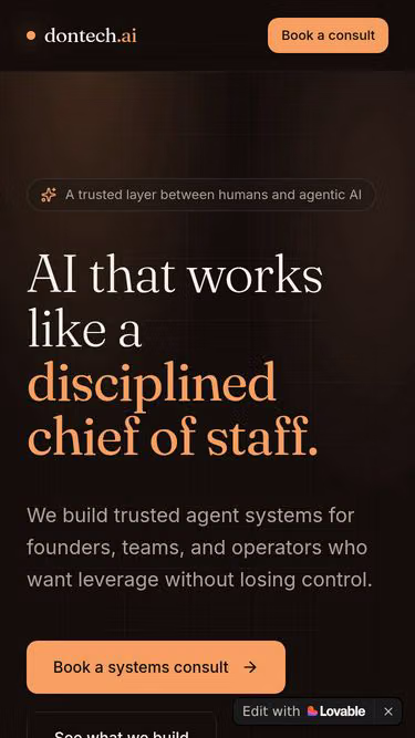 Screenshot of dontech.ai