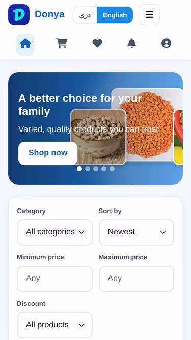 Screenshot of donya.store