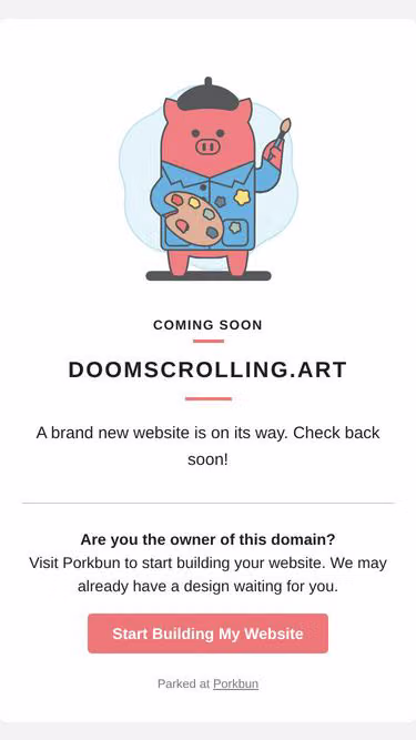 Screenshot of doomscrolling.art