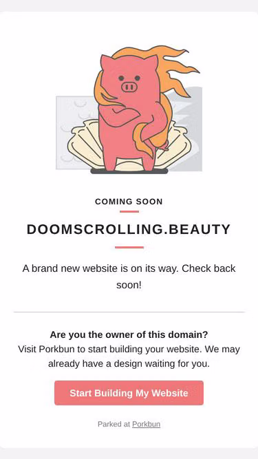 Screenshot of doomscrolling.beauty