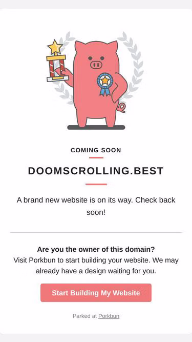 Screenshot of doomscrolling.best