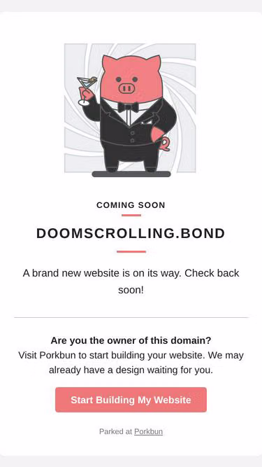 Screenshot of doomscrolling.bond