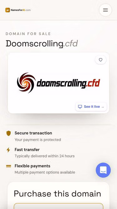 Screenshot of doomscrolling.cfd