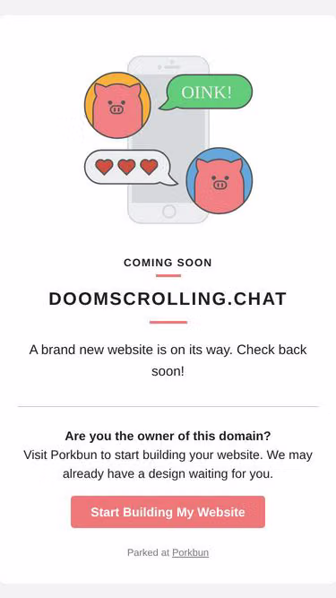 Screenshot of doomscrolling.chat
