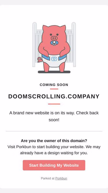 Screenshot of doomscrolling.company
