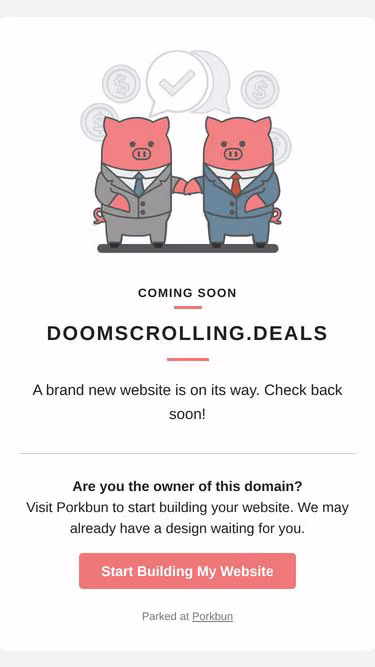 Screenshot of doomscrolling.deals